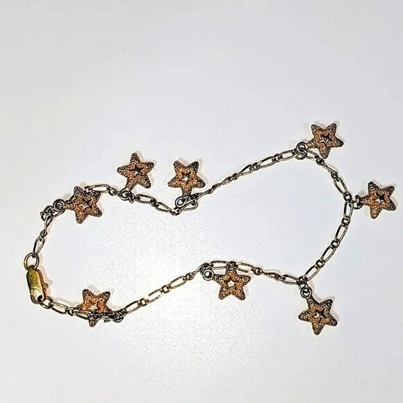 Star or Starfish Gold Chain Bracelet or Anklet - Picture 3 of 4